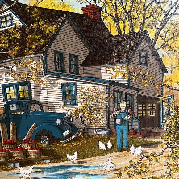 H. Hargrove farm fresh apples Painting.  24x24OBO - Picture 2 of 4